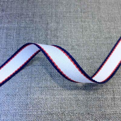 1.2cm fish silk and cotton striped ribbon