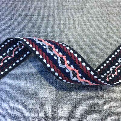 2.2cm stitching polyester jacquard ribbon