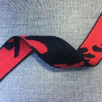 2.8cm camouflage mercerized cotton jacquard ribbon