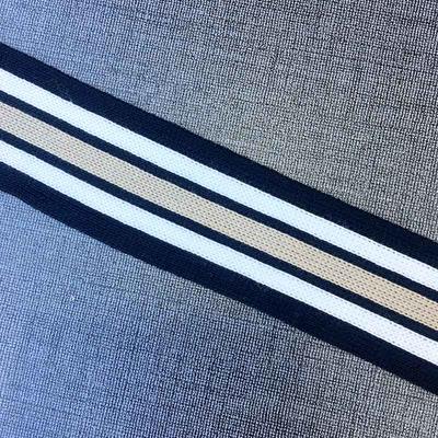 3.3 cm mercerized cotton striped knitted belt